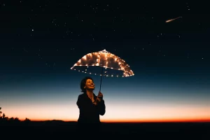 pluie d'étoiles femme